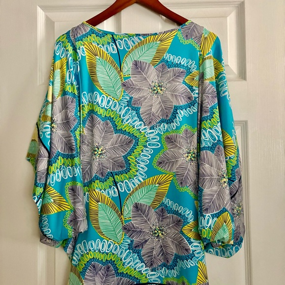 Trina Turk Swim & Spa Floral Tunic Cover Up Dress Size Xsmall - Picture 6 of 15